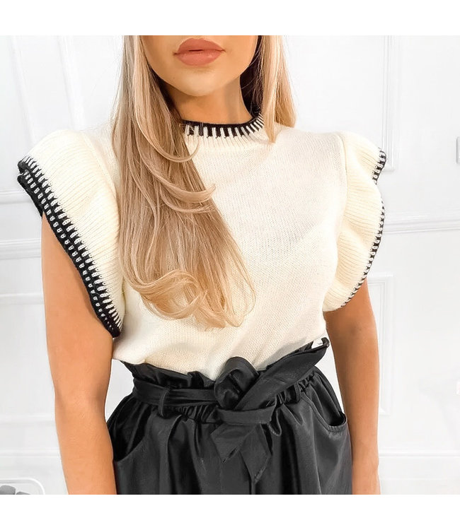 Zara Knitted Top / Off White