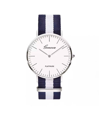 Striped Band Horloge / Dark Blue