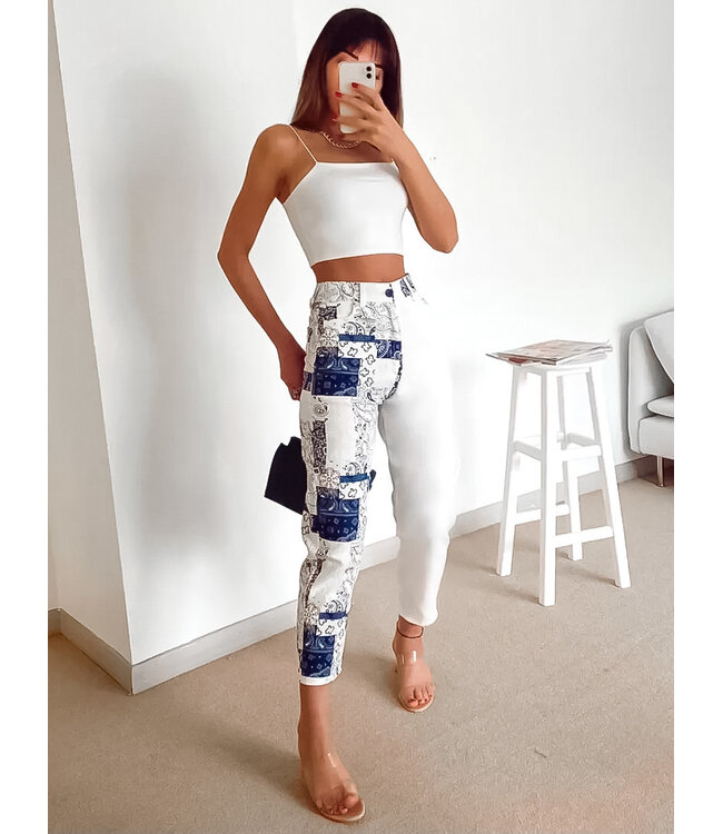 Printed Style Jeans