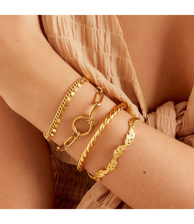 Bangle Wavy Leaf Bracelet