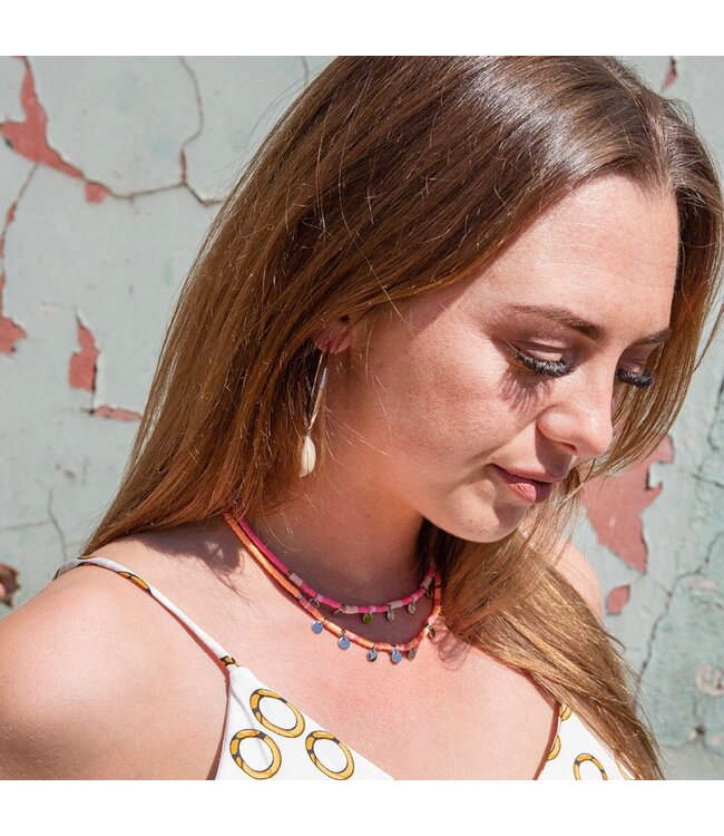 Surf with Me Necklace / Orange