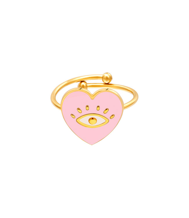 Eye in Heart Ring