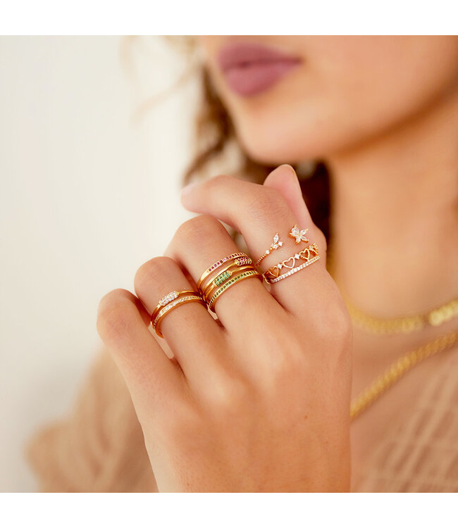 Multiple Hearts Ring