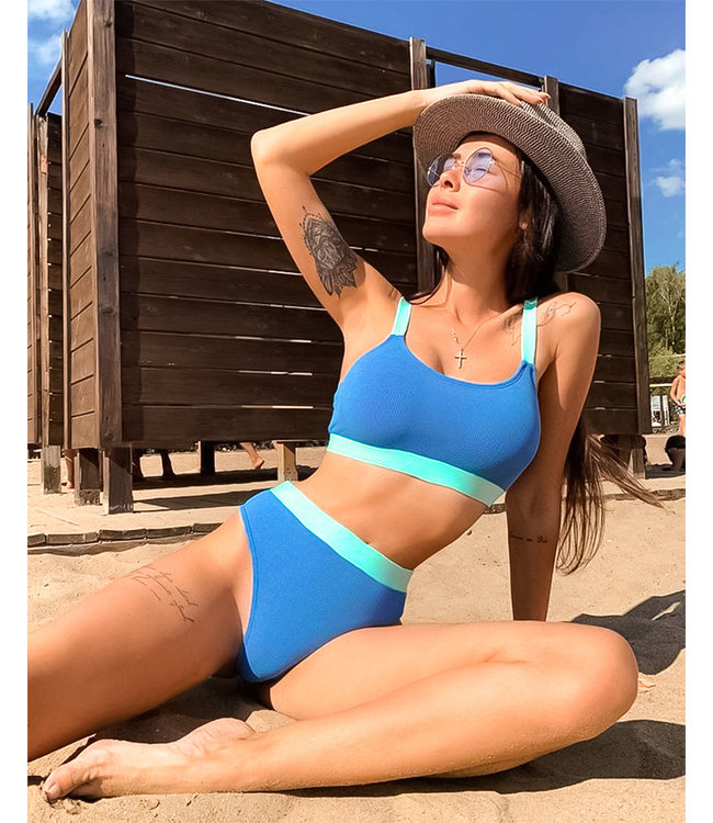 Ribbed High Waist Bikini