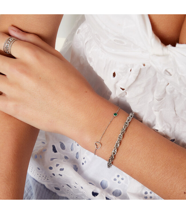 Silver Birthstone Bracelet