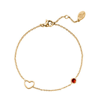 Gold Birthstone Bracelet