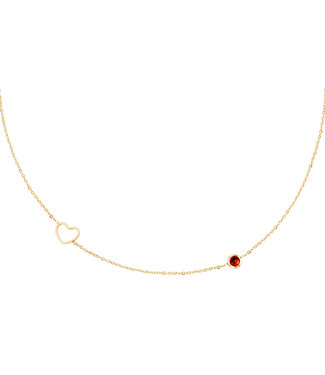 Gold Birthstone Necklace