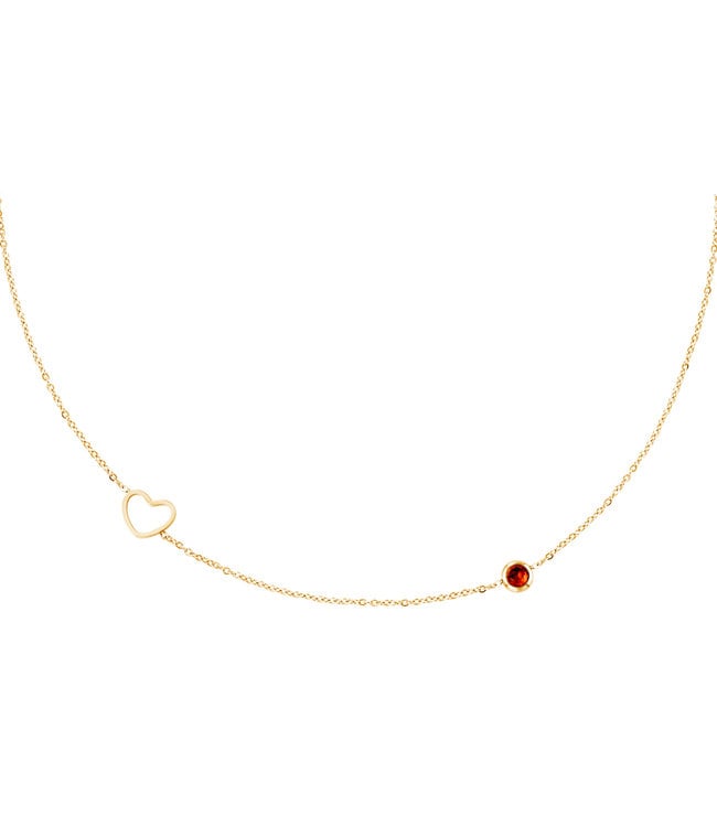Gold Birthstone Necklace