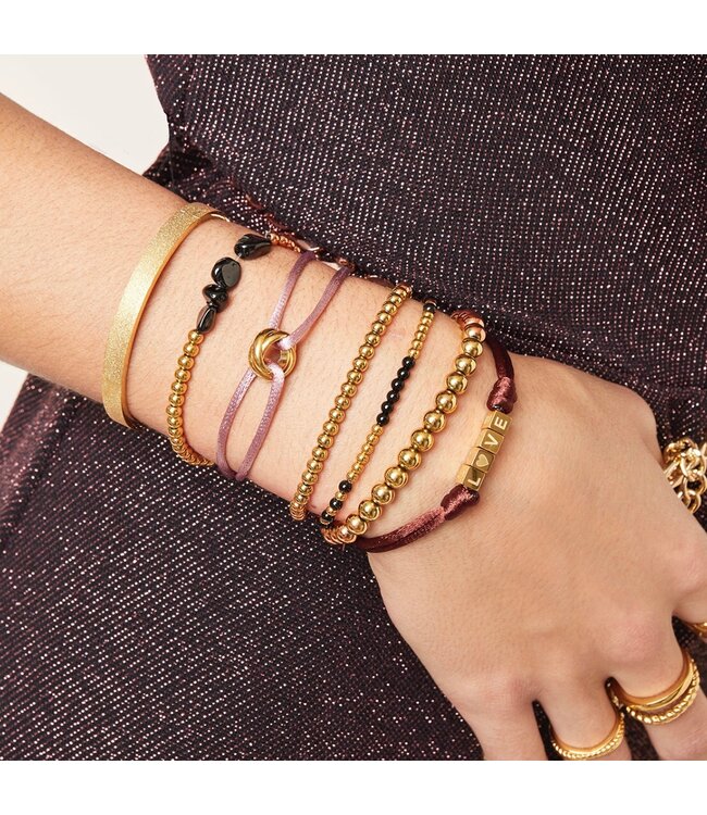 Satin Knot Bracelet / Pink