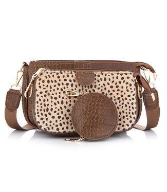 Lizzie Croco Bag / Brown