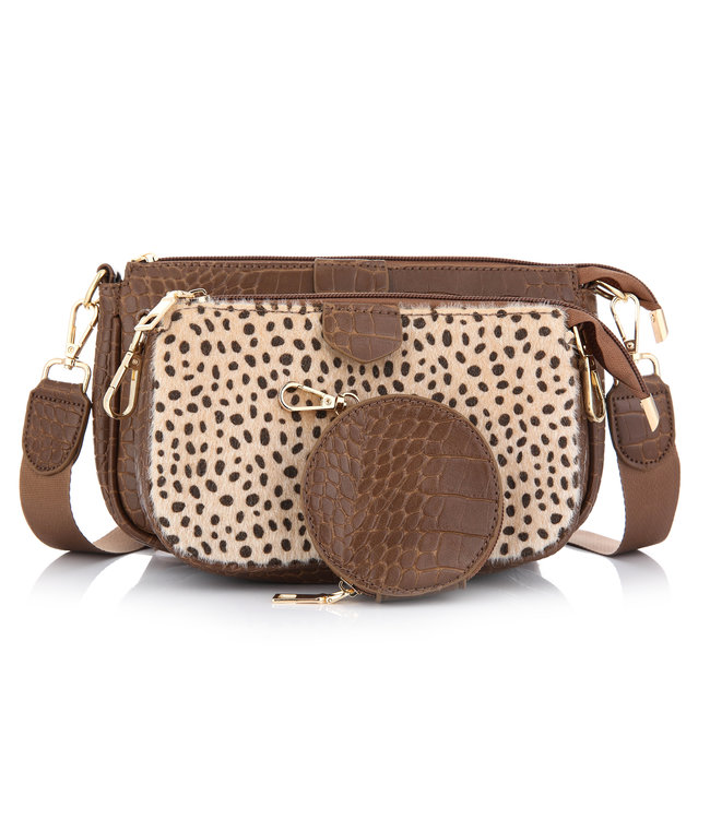 Lizzie Croco Bag / Brown