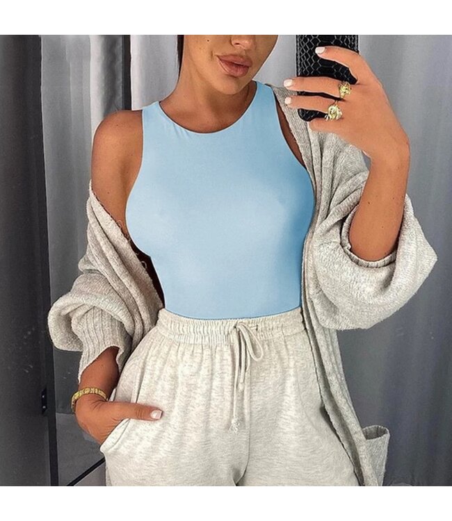 Slinky Halter Body / Blue