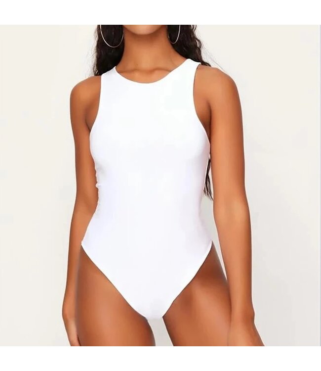 Slinky Halter Body / White