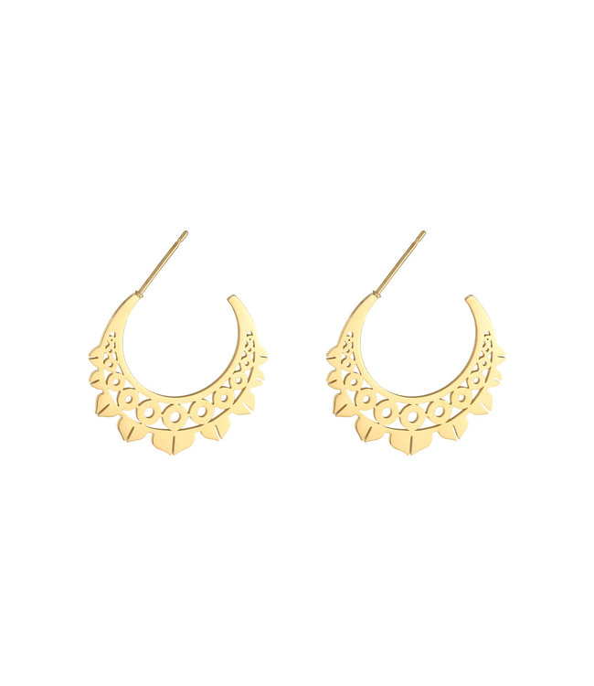 Aztec Hoop Earrings
