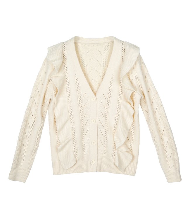 Sweet Ruffle Cardigan / Off White