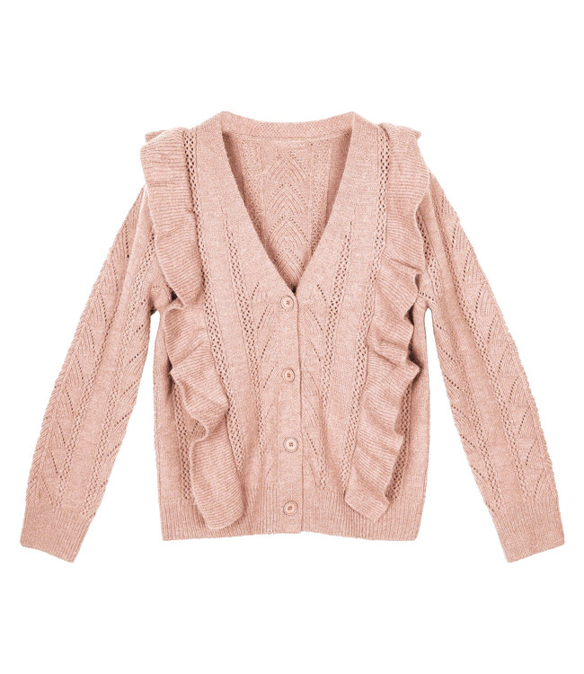 Sweet Ruffle Cardigan / Pink