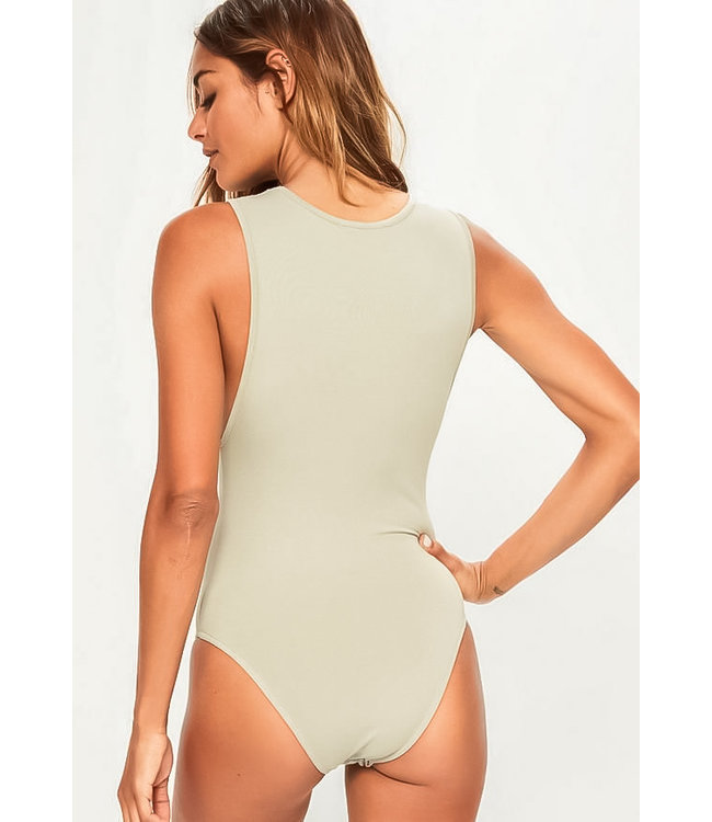 Slinky Halter Body / Sage Green