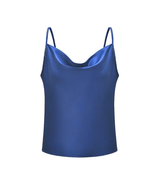 Satin Top / Navy Blue