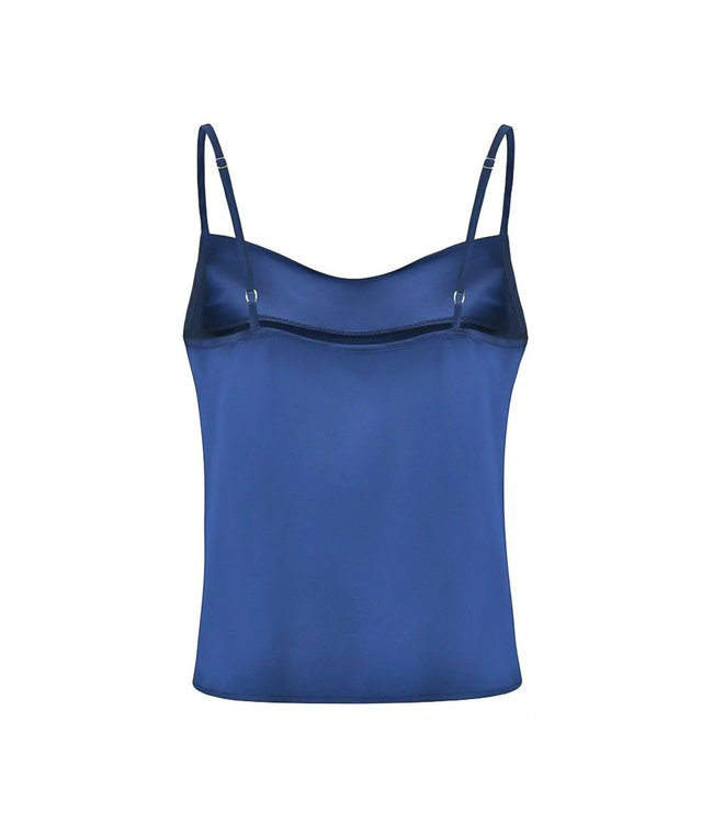 Satin Top / Navy Blue