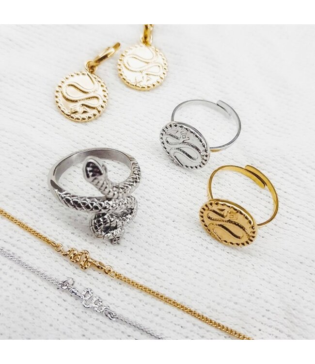 Silver Vintage Snake Ring