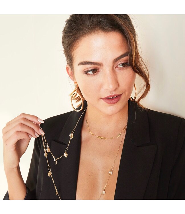 Gold Add Confetti Necklace
