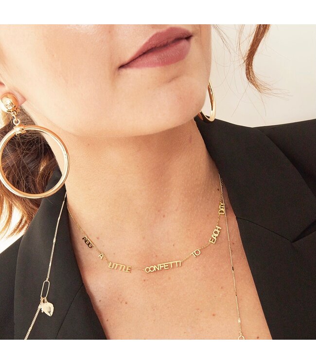 Gold Add Confetti Necklace