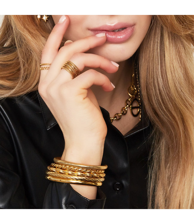 Coil Bangle Bracelet