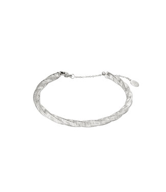 Silver Bangle Twist Bracelet