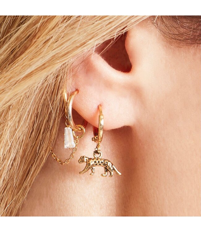 Gold Lucky Leopard Earrings