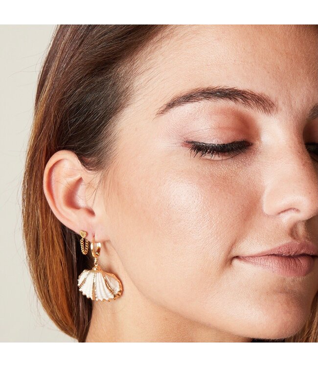 Heart Chain Stud Earrings