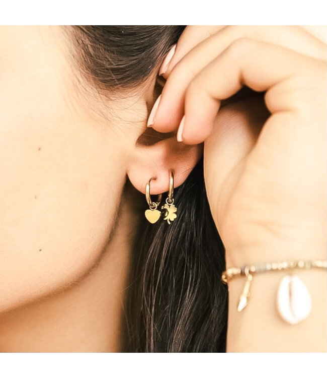 Gold Heart Earrings
