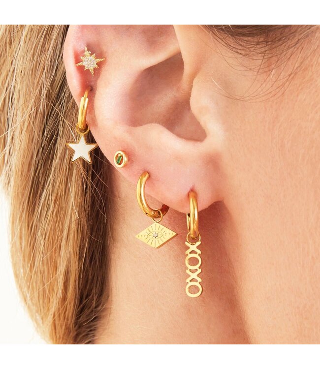 Gold Xoxo Earrings