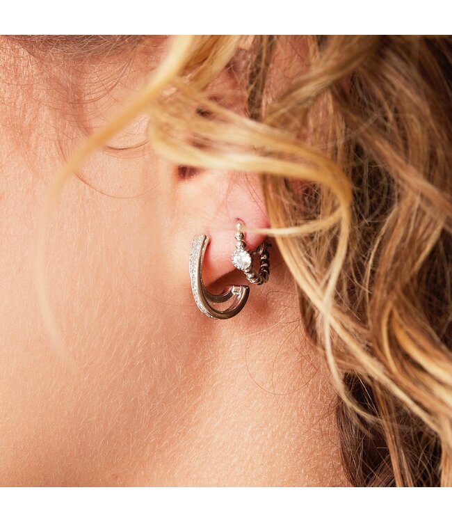 Pearls Hoop Earrings