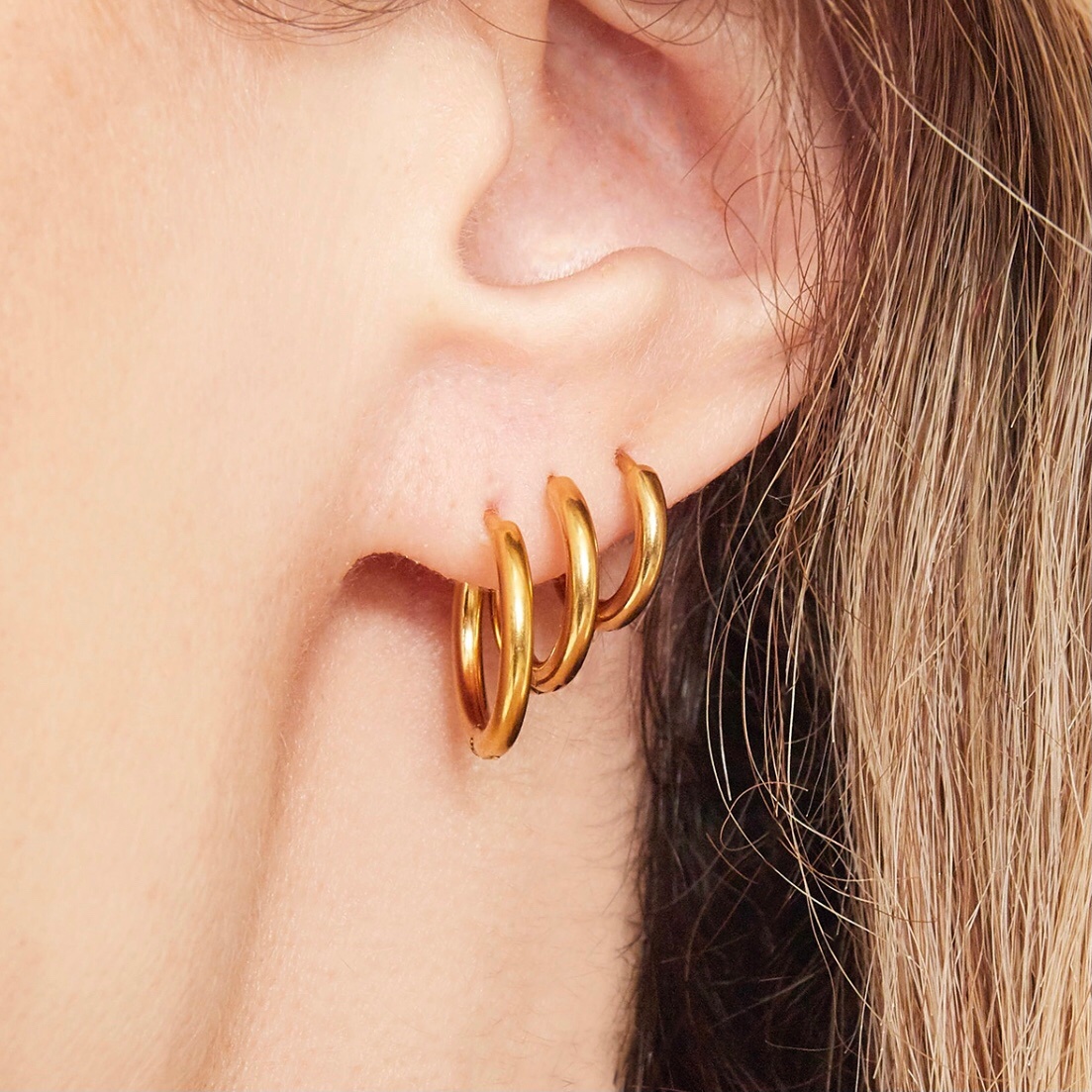 Gold Little Hoops Earrings Set Musthavestore