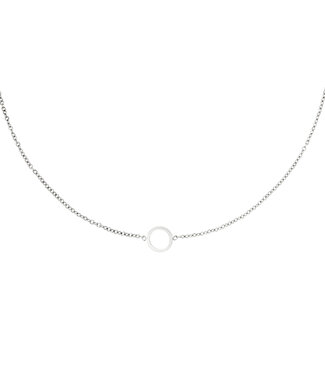 Silver Open Circle Necklace