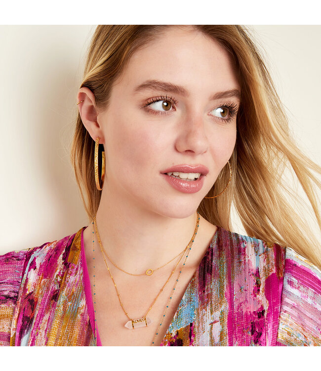 Gold Open Circle Necklace