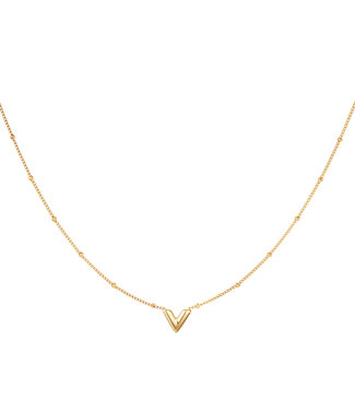 Gold V Necklace