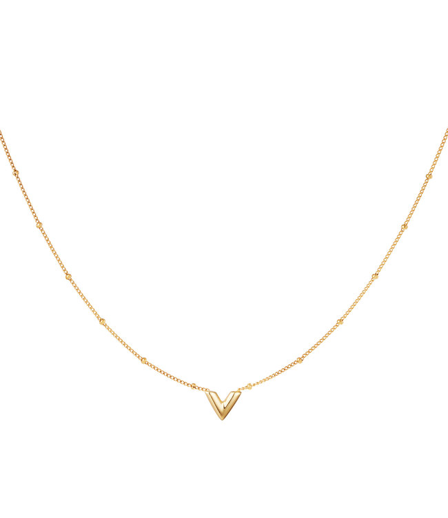 Gold V Necklace