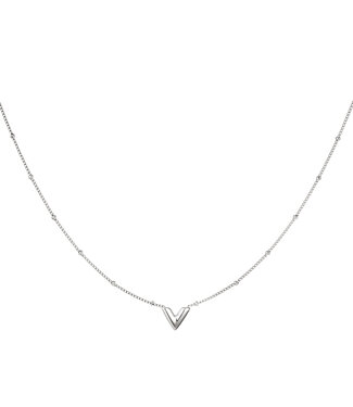 Silver V Necklace