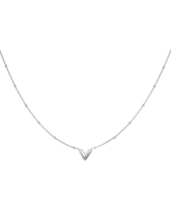 Silver V Necklace