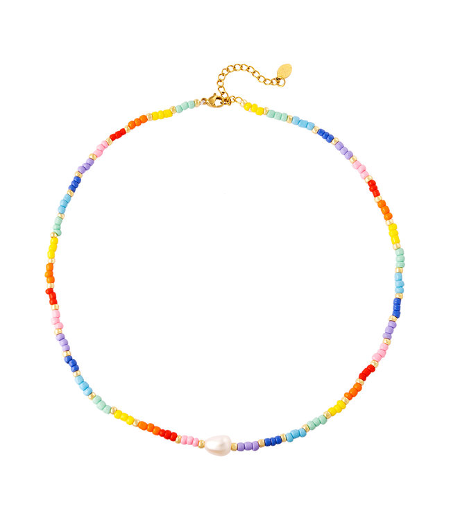 Rainbow Pearl Necklace