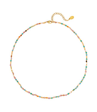 Colored Stone Beads Necklace
