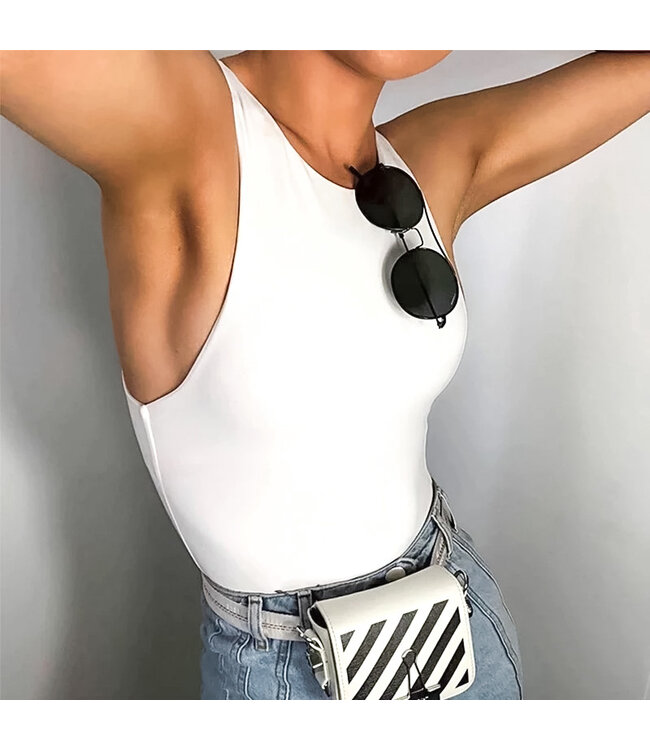 Slinky Halter Body / White