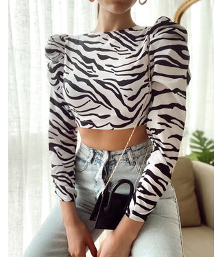 Zebra Puff Blouse