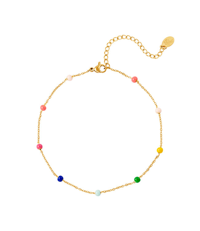 Rainbow Beads Anklet