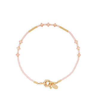 Colorful Beads Anklet / Pink