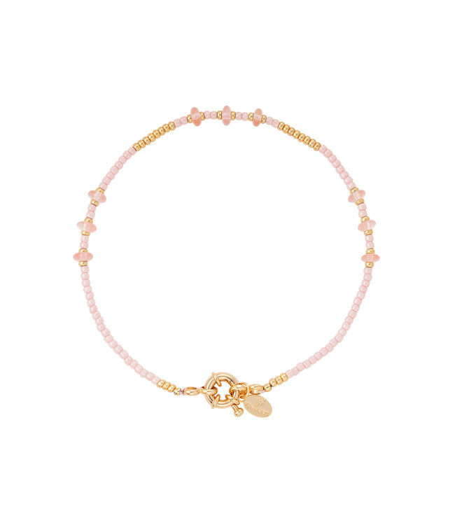 Colorful Beads Anklet / Pink