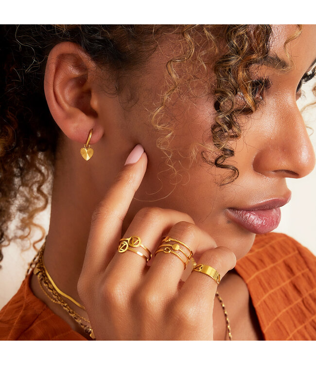 Textured Heart Earrings