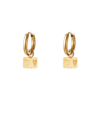 Heart Cube Earrings