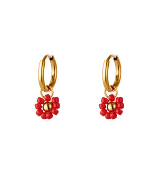 Beaded Flower Earrings